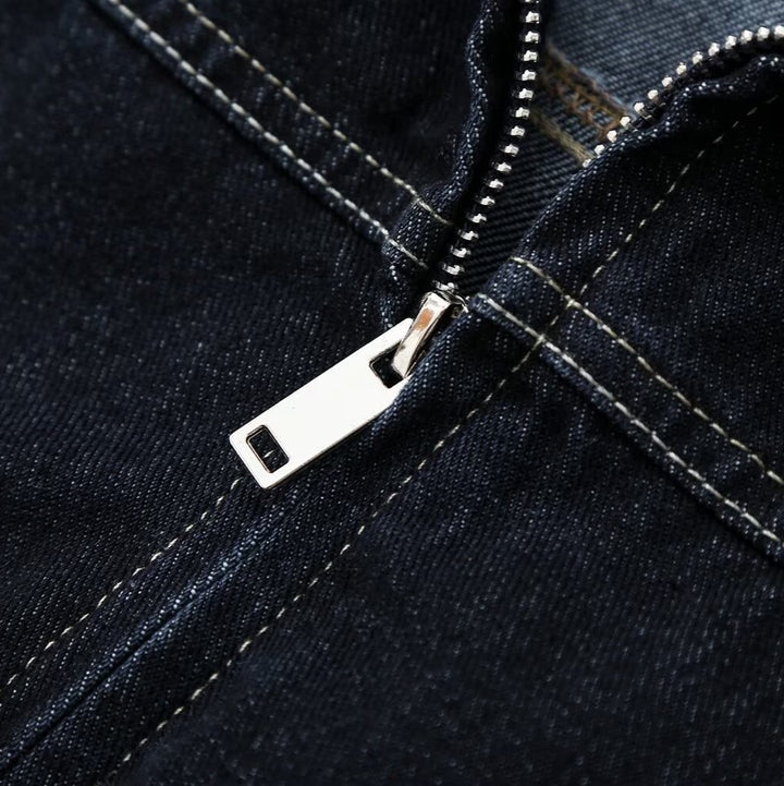 Damen High-Waist Jeanshose mit weitem Bein und Kontrastnähten Echoarchiv