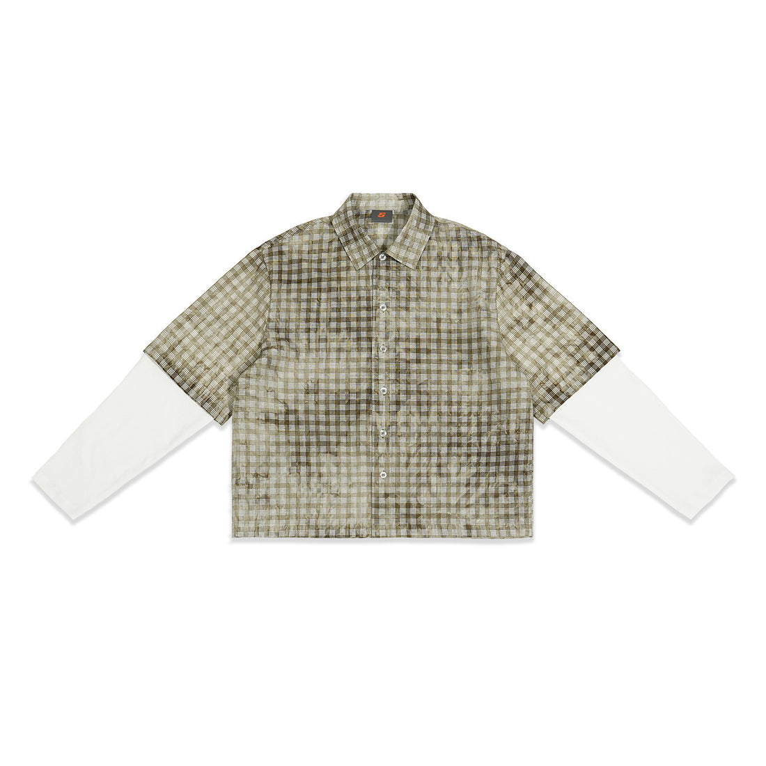 Herren Karierte Overshirt mit integriertem Langarm-Layer Echo Archiv