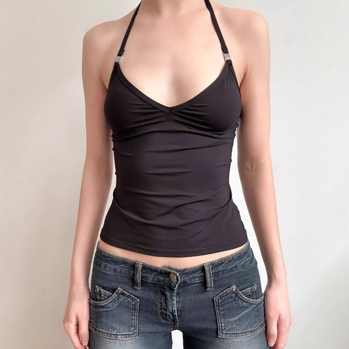 Damen Sportliches Spaghetti-Trägertop mit eleganten Akzenten Echo Archiv