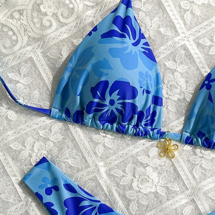 Damen Triangel-Bikini mit floralem Muster Echo Archiv