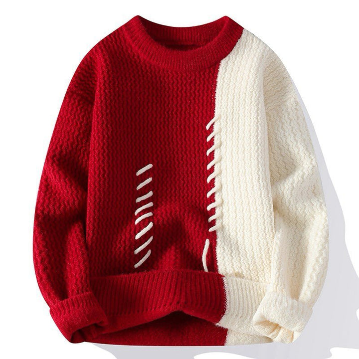 Unisex nan strukturierter Oversize-Strickpullover mit Zopfmuster und dekorativer Steppnaht Echo Archiv