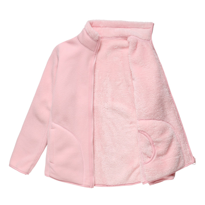 Damen nan kuschelige Fleecejacke mit hohem Stehkragen, durchgehendem Reißverschluss und figurformenden Nähten Echo Archiv