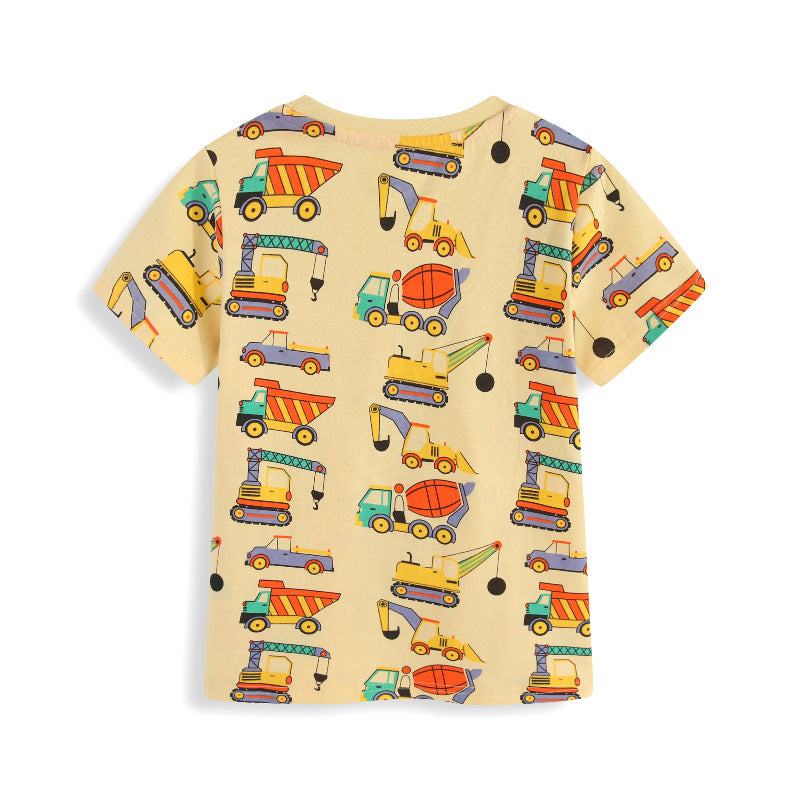 Jungen T-Shirt mit lustigem Baustellenfahrzeug-Design Echo Archiv