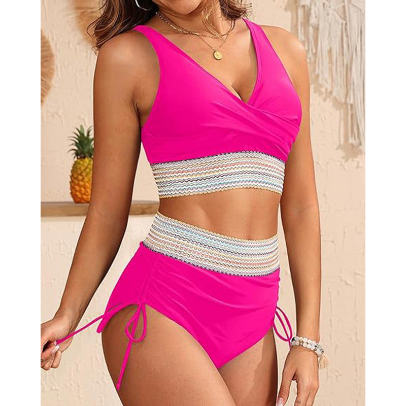 Damen Bikini-Set mit modischem Wickeldesign und verstellbaren Trägern Echo Archiv