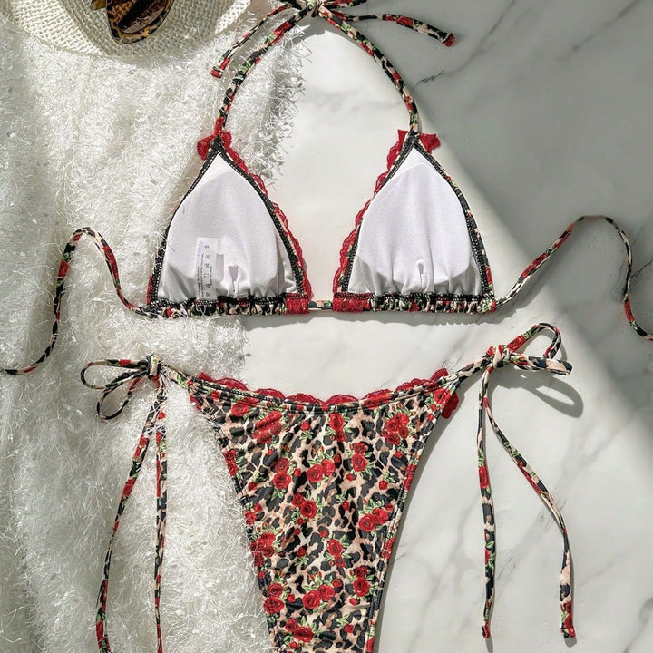 Damen Spitzentrimmed Triangel-Bikini Echo Archiv