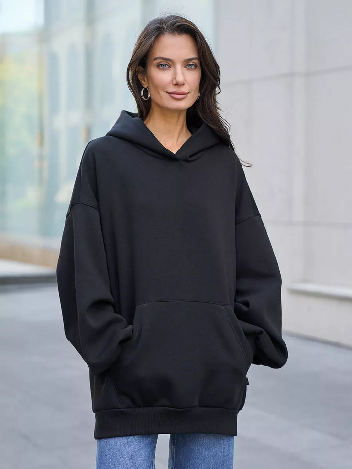 Damen Oversized Kapuzenpullover mit extra weitem Schnitt und Kängurutasche – Auréline