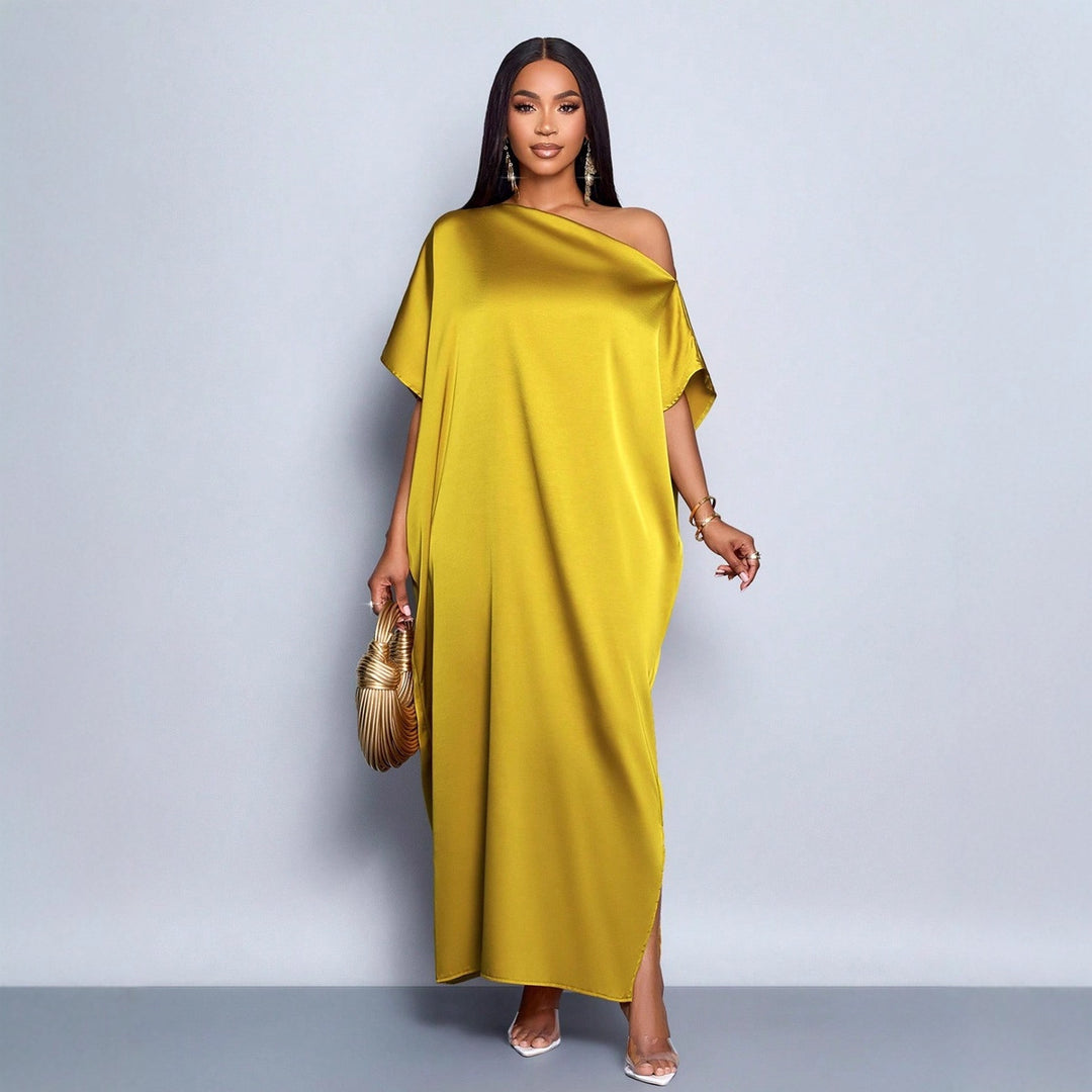 Damen Maxikleid mit asymmetrischem Schnitt und elegantem Fall Echo Archiv