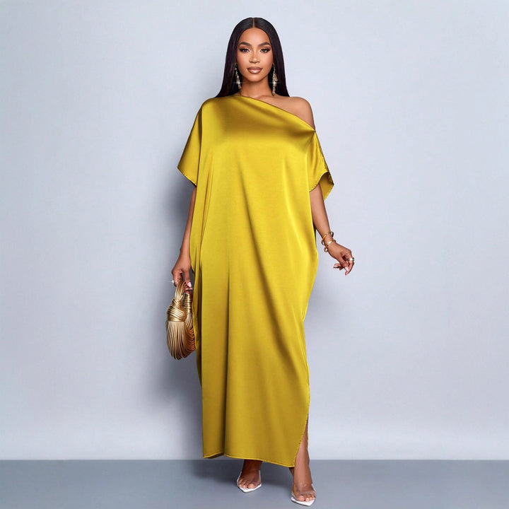 Damen Maxikleid mit asymmetrischem Schnitt und elegantem Fall Echo Archiv