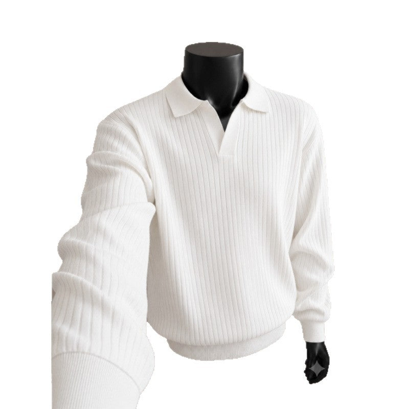 Stylischer gestrickter Pullover für Herren mit V-Ausschnitt Echo Archive