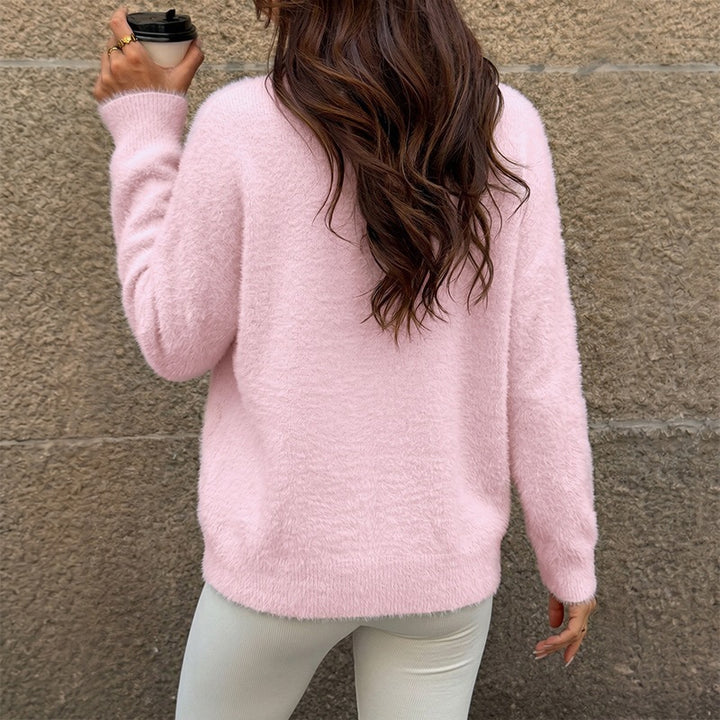 Damen Weicher und eleganter Pullover mit Off-Shoulder-Ausschnitt Echo Archiv