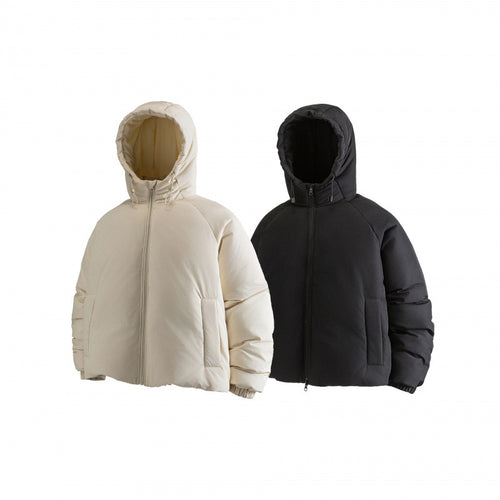 Damen Leichte Boxy-Steppkapuzenjacke mit Kordelzug, verdecktem Reißverschluss und elastischen Bündchen Echo Archiv