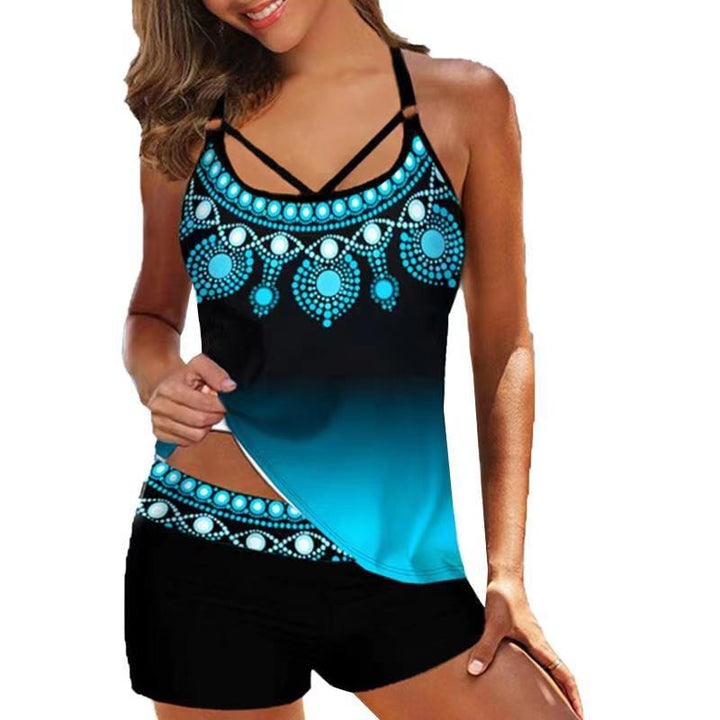 Damen Sportliche Badebluse mit Shorts Echo Archiv