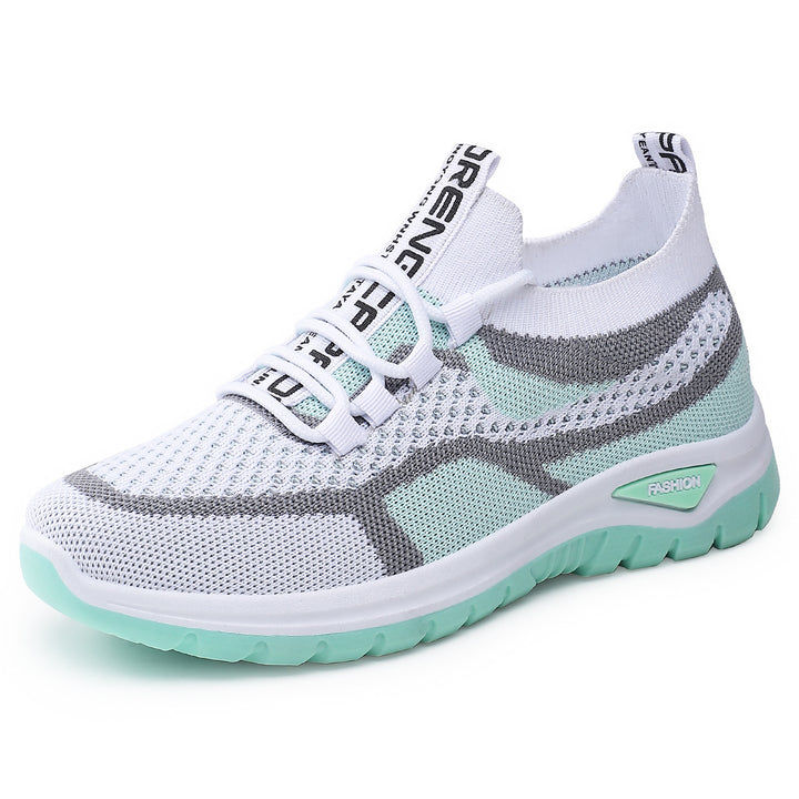 Damen nan sockenähnlicher Plateausneaker mit atmungsaktivem Strickoberteil und stoßdämpfender EVA-Sohle Echo Archiv