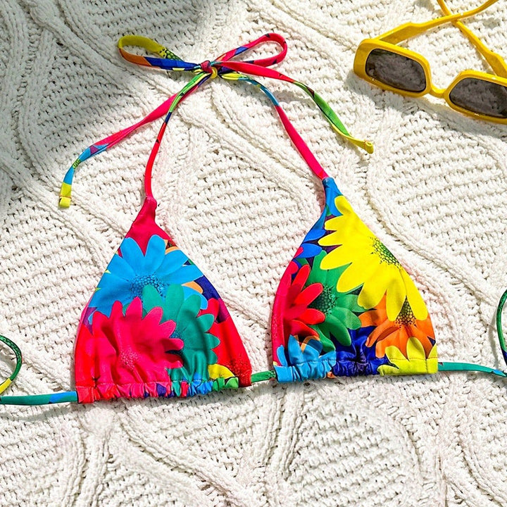 Damen Triangel-Bikini mit floralem Rüschen-Design Echo Archiv