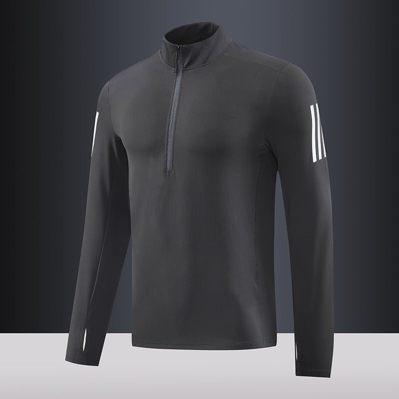 Herren Funktions-Thermo-Langarmshirt mit kurzem Reißverschluss Echoarchiv