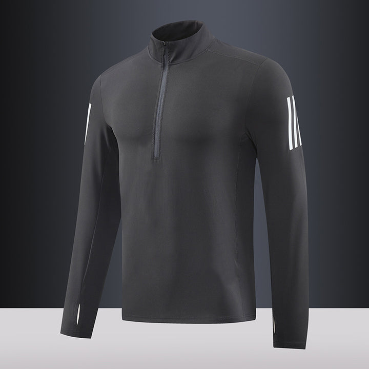 Herren Funktions-Thermo-Langarmshirt mit kurzem Reißverschluss Echoarchiv
