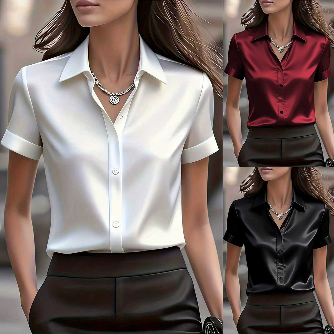 Damen elegante Satinbluse Echo Archiv