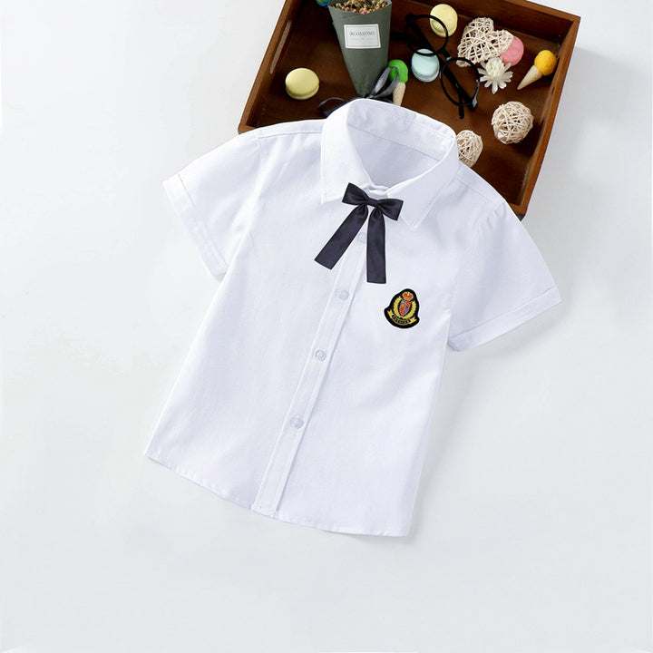 Jungen elegante kurzärmlige Bluse mit Fliege Echo Archiv