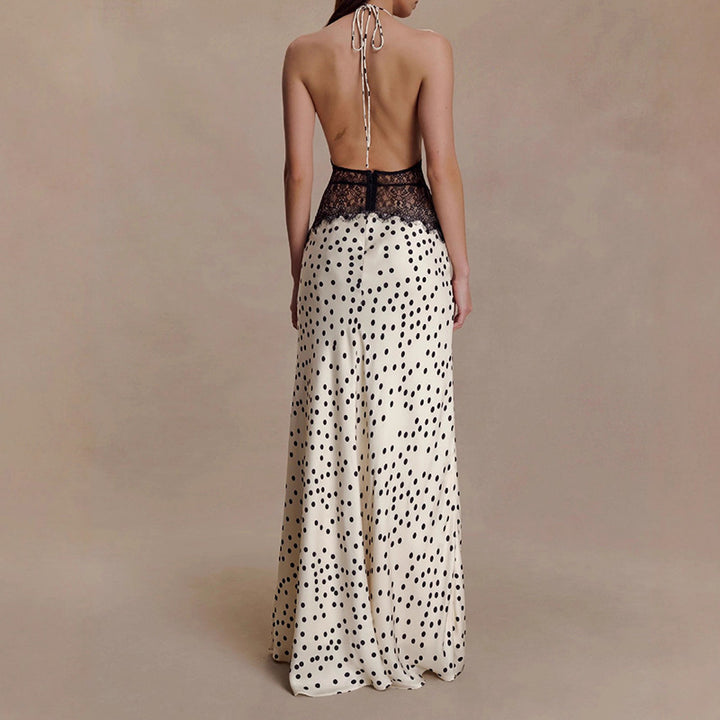 Damen Elegantes Abendkleid mit Spitzeneinsatz Echo Archiv