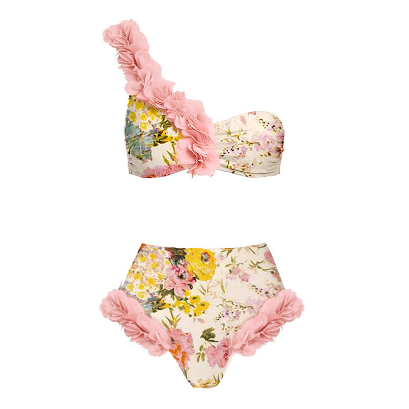 Damen Badeanzug mit floralem Design und schicker Wickelhose Echo Archiv