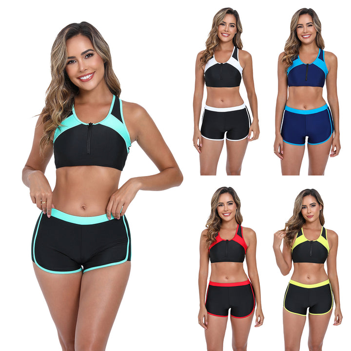Damen Sportlicher Bikini-Set mit ergonomischem Schnitt und Reißverschluss Echo Archiv