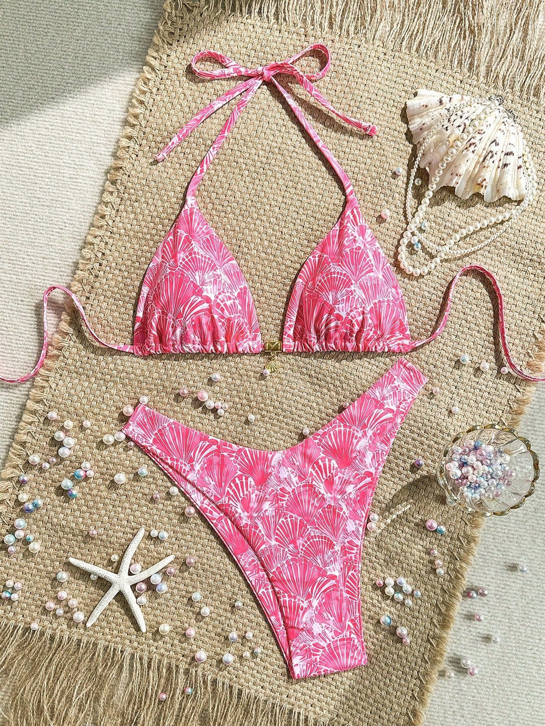 Damen Triangel-Bikini mit floralen Mustern Echo Archiv