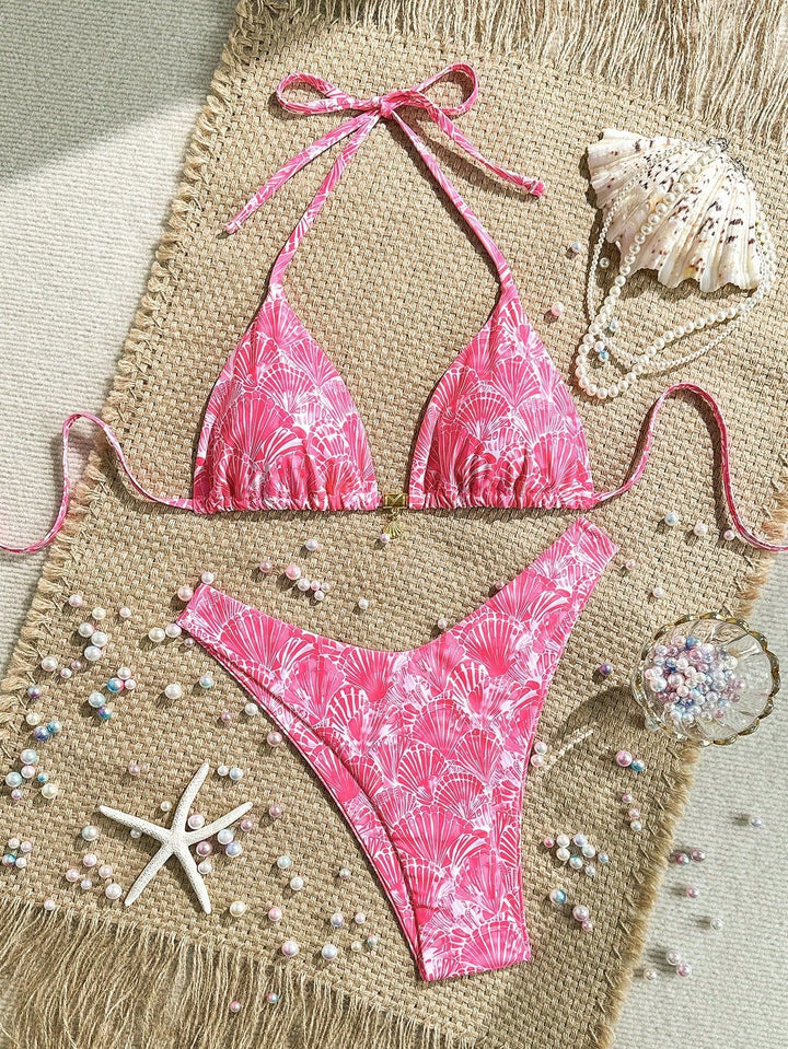 Damen Triangel-Bikini mit floralen Mustern Echo Archiv