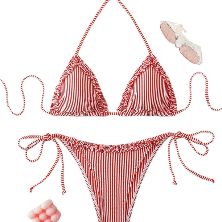Damen Triangel-Bikini mit lässigen Bindebändern Echo Archiv