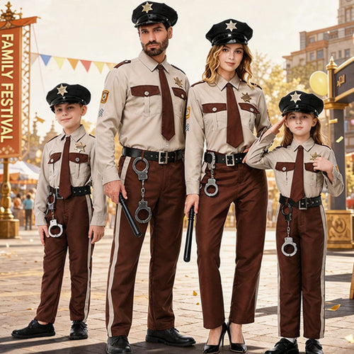 Herren Polizei Kostüm mit dekorativem Uniform und Zubehör Echo Archiv