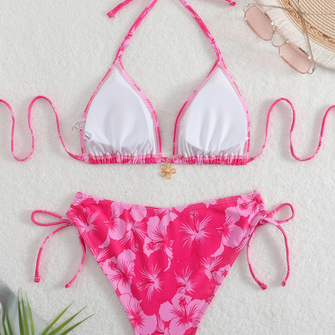 Damen Triangel-Bikini mit verspieltem Blumenprint – Maréssa