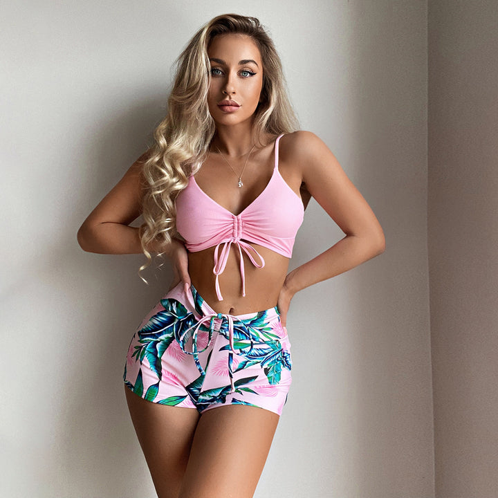 Damen Sportliches Bikini-Set mit floralem Hosen-Design Echo Archiv