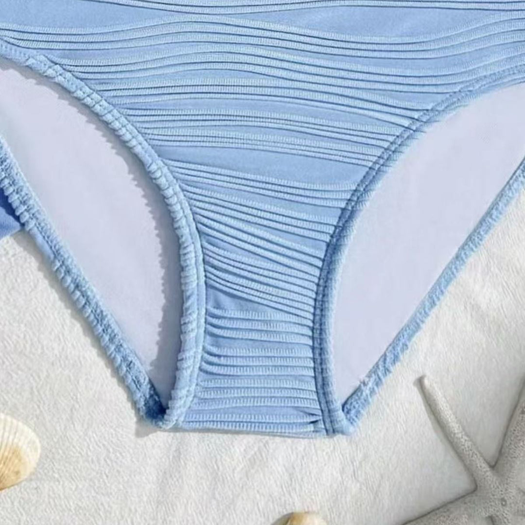 Damen Bikini-Set mit hoch taillierter Hose und modischem Rüschendesign Echo Archiv