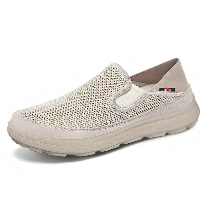 Herren nan atmungsaktiver Mesh-Slip-On mit Velourslederbesatz, elastischem Einstieg und griffiger Outdoor-Profilsohle Echo Archiv