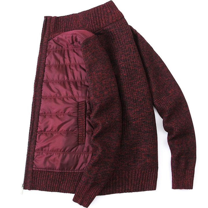 Herren modische Strickjacke mit Steppdetails Echoarchiv