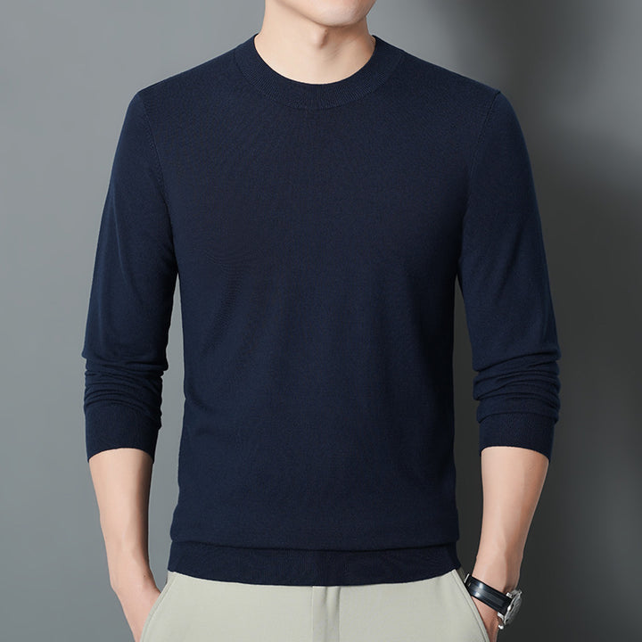 Herren Feiner Rundhalspullover aus Feinstrick mit schmaler Silhouette Echo Archiv