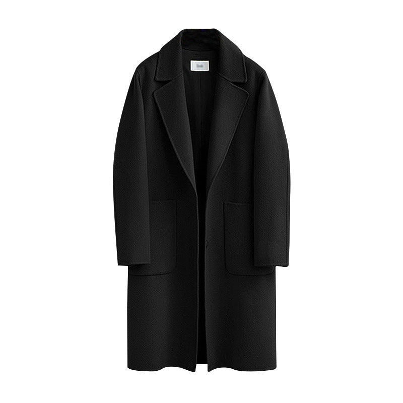Damen nan Oversize Wollmantel mit Reverskragen und aufgesetzten Taschen Echo Archiv