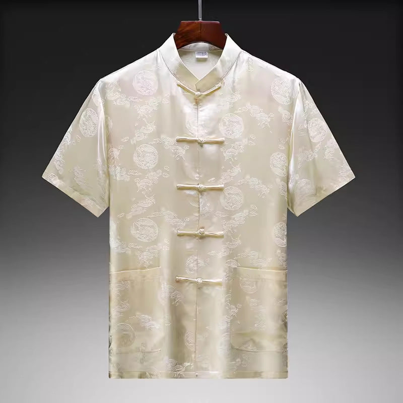 Herren traditionelle chinesische Seidenjacke Echoarchiv