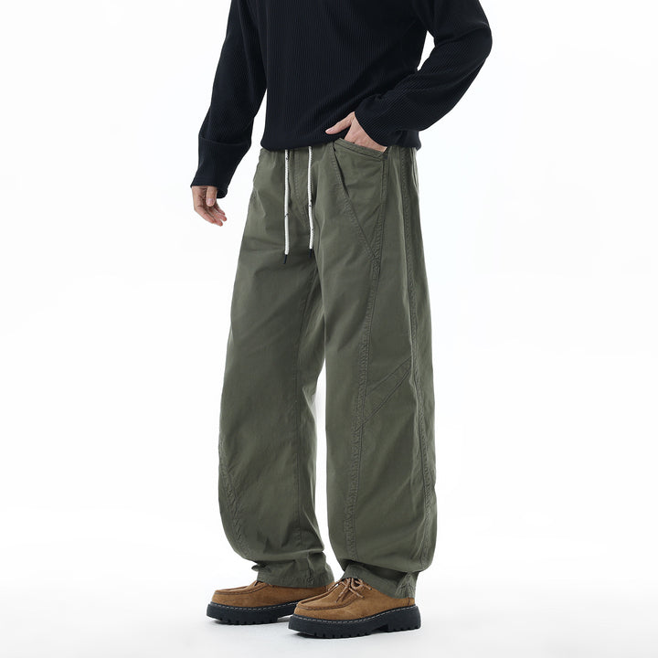 Herren Leichte Relaxed-Fit Bundhose mit Tunnelzug, schrägen Eingrifftaschen und Paneelnähten Echo Archiv