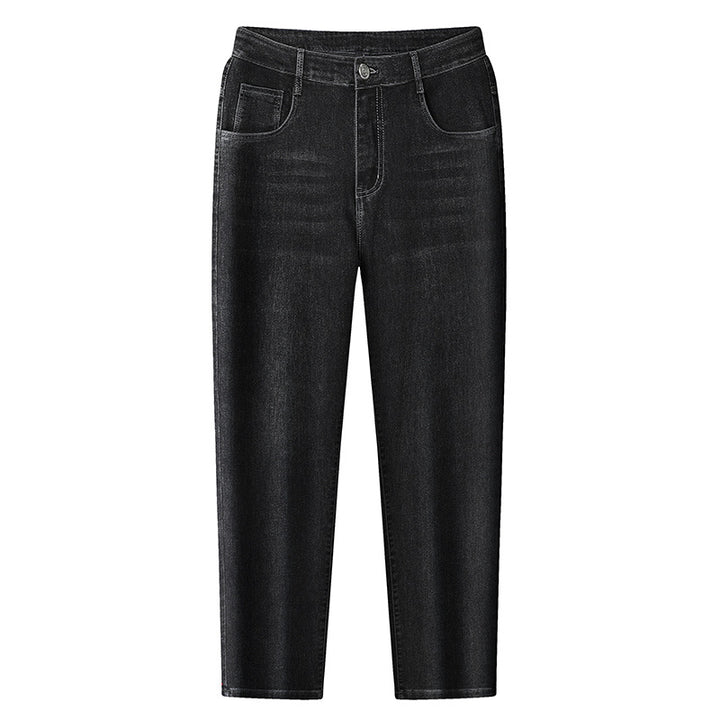Damen High‑Waist Cropped Slim‑Tapered Jeans mit Stretch und Five‑Pocket‑Design Echo Archiv