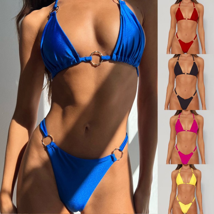 Damen Triangel-Bikini mit modischen Ringdetails Echo Archiv
