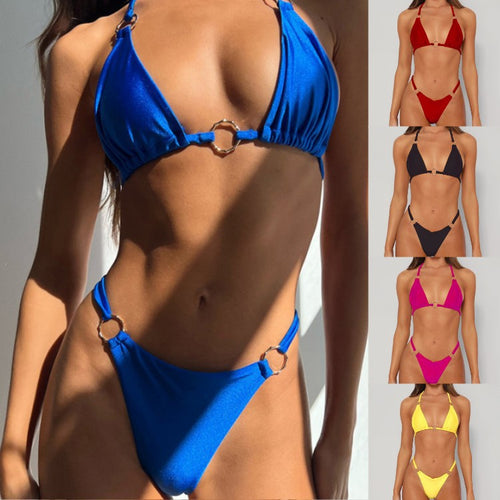 Damen Triangel-Bikini mit modischen Ringdetails Echo Archiv