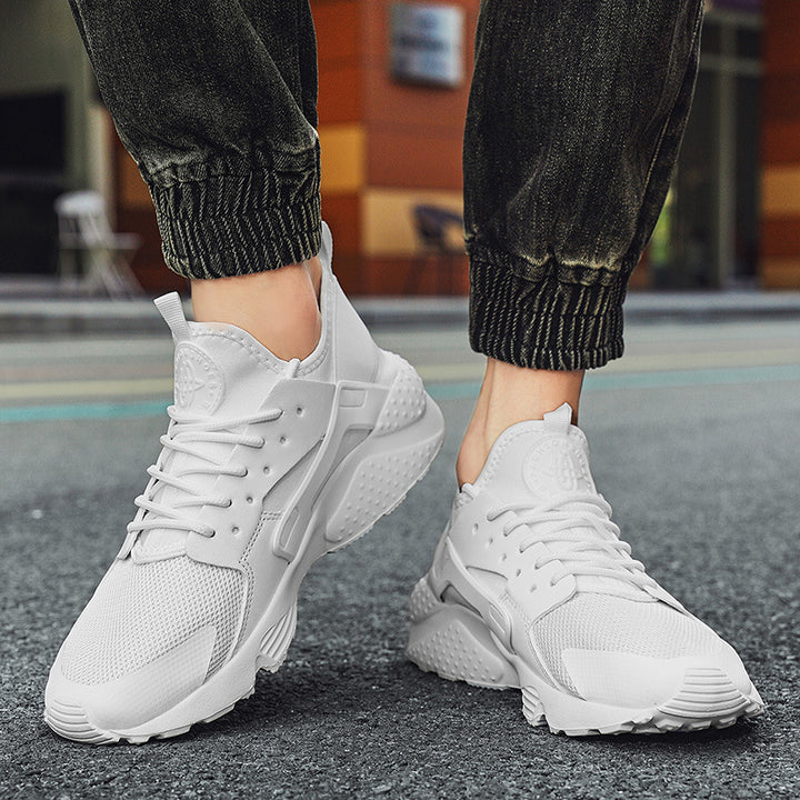 Herren sportlicher Training- und Lifestyle-Sneaker mit elastischem Fersenband, atmungsaktiver Strickkonstruktion und gedämpfter Wellen-EVA-Sohle – Norré