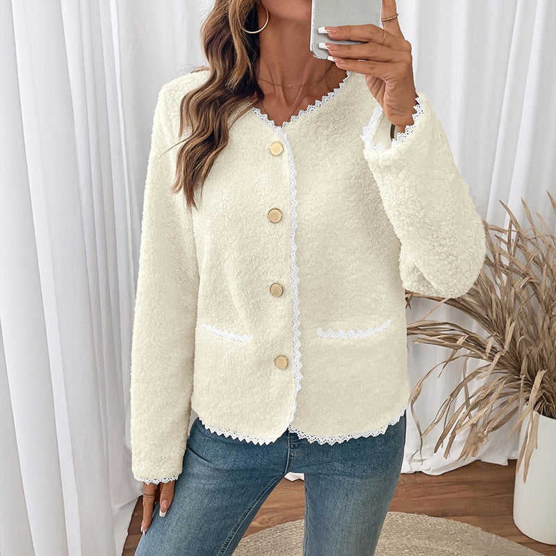 Damen Eleganter Cardigan mit Spitzenverzierungen Echo Archiv