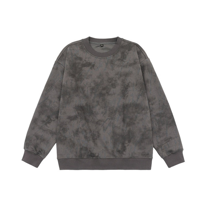 Unisex Oversize Sweatshirt mit Vintage‑Camouflage‑Optik und gerippten Bündchen Echoarchiv