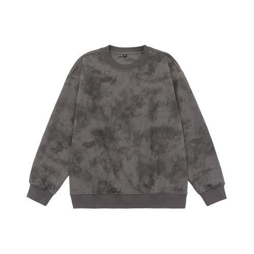 Unisex Oversize Sweatshirt mit Vintage‑Camouflage‑Optik und gerippten Bündchen Echoarchiv