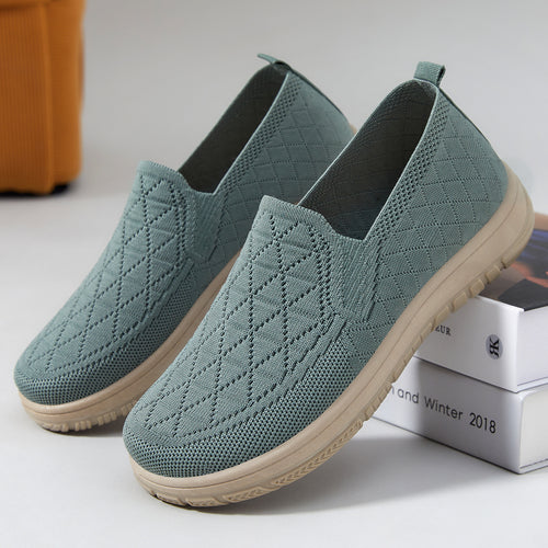 Damen nan atmungsaktiver Strick-Slipper mit orthopädischer Stoßdämpfung und flexibler Profilsohle Echo Archiv