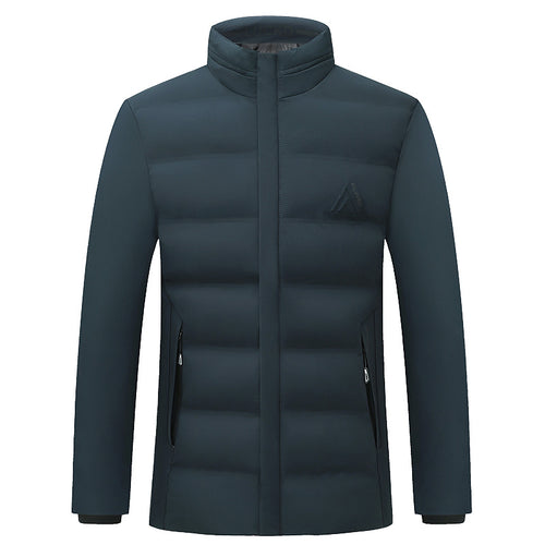 Herren Wattierte City-Jacke mit Stehkragen, wasserabweisender Oberfläche und verdecktem Reißverschluss – Taviero