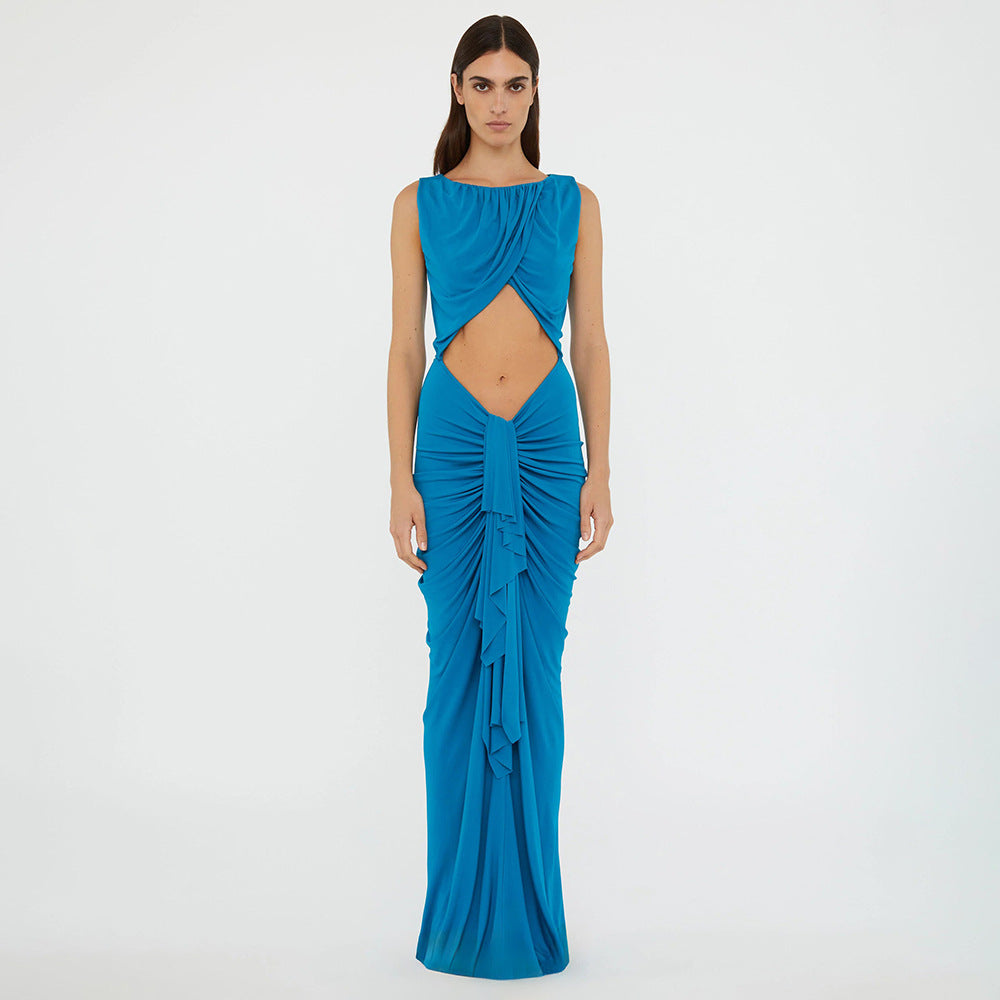 Damen figurumschmeichelndes Abendkleid mit raffiniertem Cut-Out und Drapé Echo Archiv