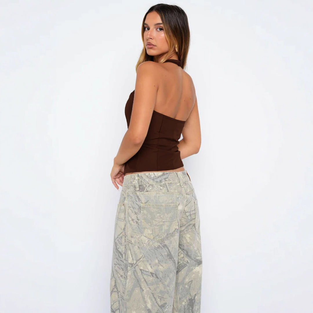 Damen Tanktop mit Ausschnitten Echo Archiv