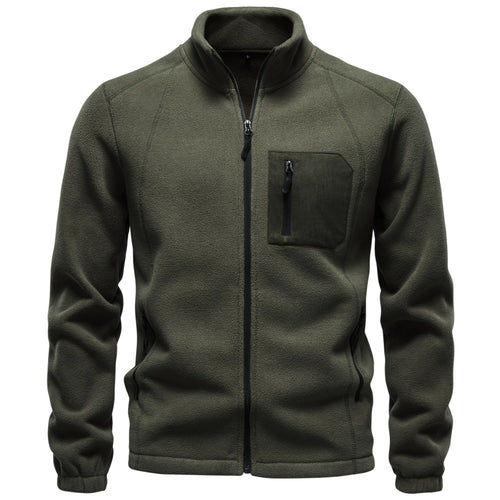 Herren Outdoor-Fleecejacke mit Stehkragen und Reißverschluss-Brusttasche Echoarchiv